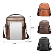 thumbnail image 5 of Bxaolu Shoulder Bag for Men Crossbody Bags Leather Sling Bag Messenger Bags with Multi-Pockets Outdoor Business Handbag,Black, 5 of 5
