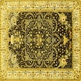 thumbnail image 1 of Ahgly Company Indoor Square Persian Yellow Traditional Area Rugs, 5' Square, 1 of 4