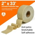 thumbnail image 4 of 2 Rolls Anti-corrosion Pipe Wrap Tape 2"x10m,Tube Edge Reinforcing Elastic Band, Stretchable Self-adhesive Webbing Tape for Outdoor Underground Pipe Protection, 4 of 6