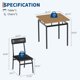 thumbnail image 3 of QinaQin Juego de comedor compacto de 3 piezas para espacios pequeños, mesa y 2 sillas con asiento de PU y estructura metálica resistente, ideal para departamento, cocina o comedor, 3 of 8