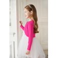 thumbnail image 4 of Arshiner Girls Open Front Shrug Cardigan Kids Children Knit Long Sleeve Bolero with Button Closure, 4 of 6