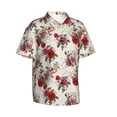 thumbnail image 2 of Haiem Rose Flowers Printed Hawaiian Shirt for Men - Men’s Casual Beach Summer Shirts - Stretch Fabric with Modern Fit-X-Large, 2 of 9