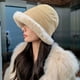 thumbnail image 3 of Qarigey Felpa Señoras Térmica Otoño Invierno Gorro De Lana Pescador Gorro Con Pompón Tejido Para Hombres Y Mujeres Sombreros do, 3 of 6