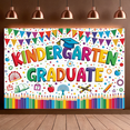 thumbnail image 6 of Colorful Kindergarten Graduation Banner Educational Theme for Kids Party School Event Celebration, 6 of 7
