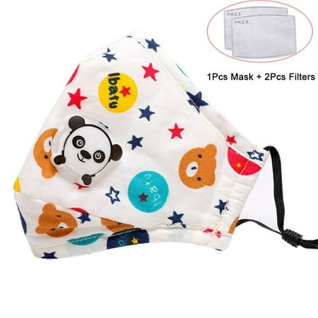 Face Mask Children Respirator Filter PM2.5 Anti-pollution Activated Carbon Kids