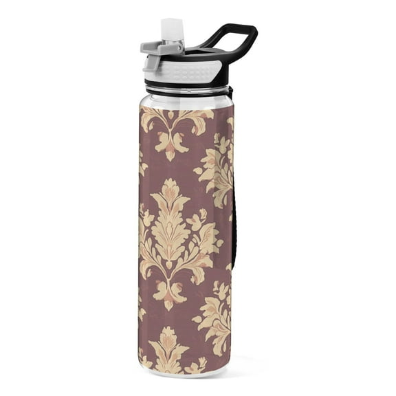 BZSMCE Sport Bottle Regal Crimson Damask Outdoor sports Water Bottle Size: 10.4x3in