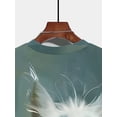 thumbnail image 6 of The kitten is so cute. Men's 3D printed T-shirt, bright round neck short sleeves, casual wear for summer travel, art pattern T-shirt, holiday gift., 6 of 7