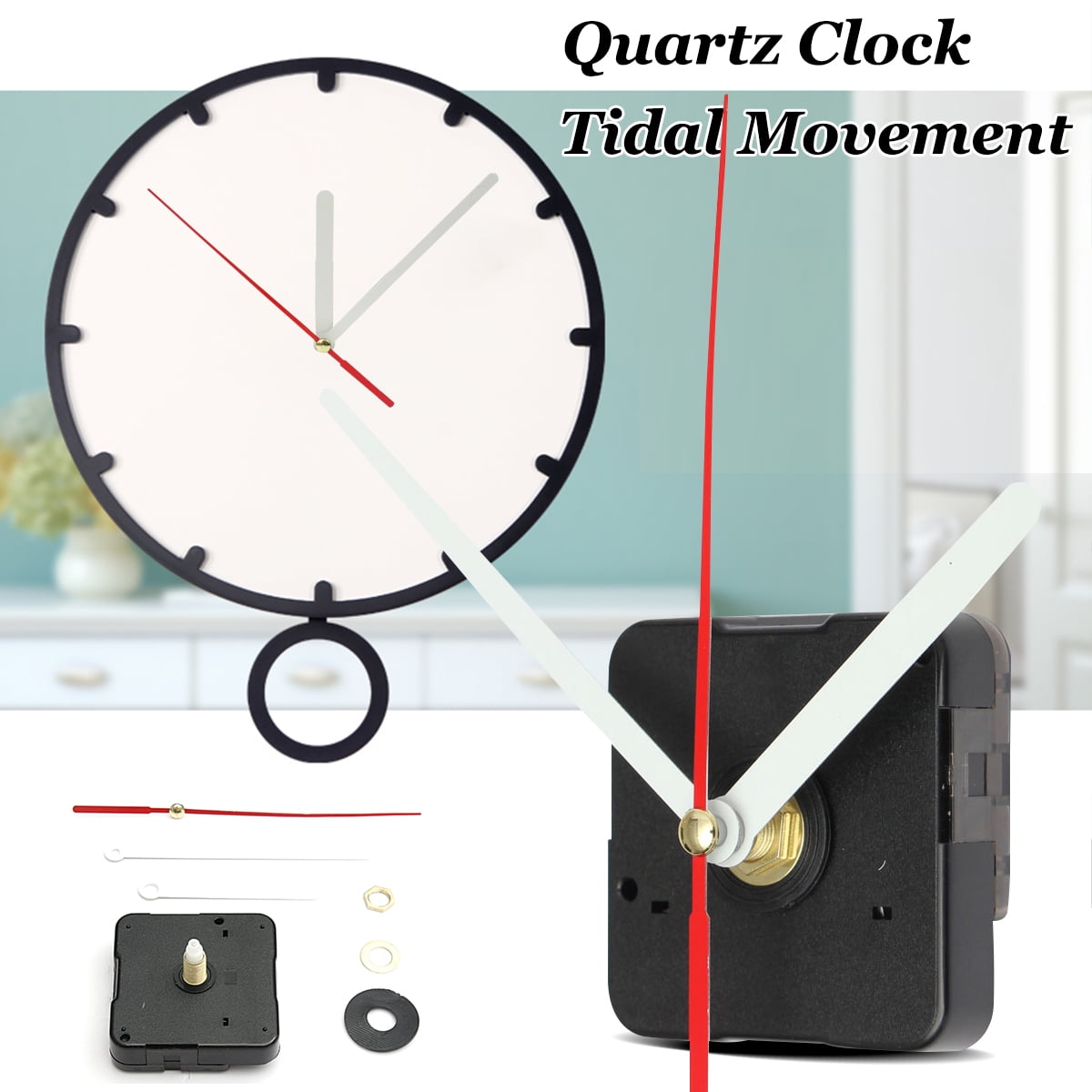 DIY 5168s/6168s Silent Wall Clock Quartz Movement Mechanism Green Hands 2 
