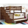 thumbnail image 1 of Bedz King Stairway Bunk Beds Twin over Full with 4 Drawers in the Steps and a Twin Trundle Espresso, 1 of 3