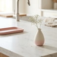 thumbnail image 5 of REGALWOVEN Mini White Ceramic Vase Small Ribbed Bud Vase for Single Stem Flower, Minimalist Decorative Tiny Vase for Vanity Pink 2.8"L x 2.8"W x 4.3"H, 5 of 6