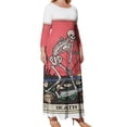 thumbnail image 2 of Large Size Tarot Card Death Long Sleeved Dress Women Dress for Parties Elegant Chic Evening Dresses, 2 of 7