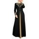 thumbnail image 2 of WILLBEST Vestidos de Algodon para Mujer, Falda Larga con Temperamento Contrastante Bañada En Oro para Mujer, Vestido de Fiesta de Manga Larga, Traje con Pañuelo para La Cabeza Grande​​, 2 of 4