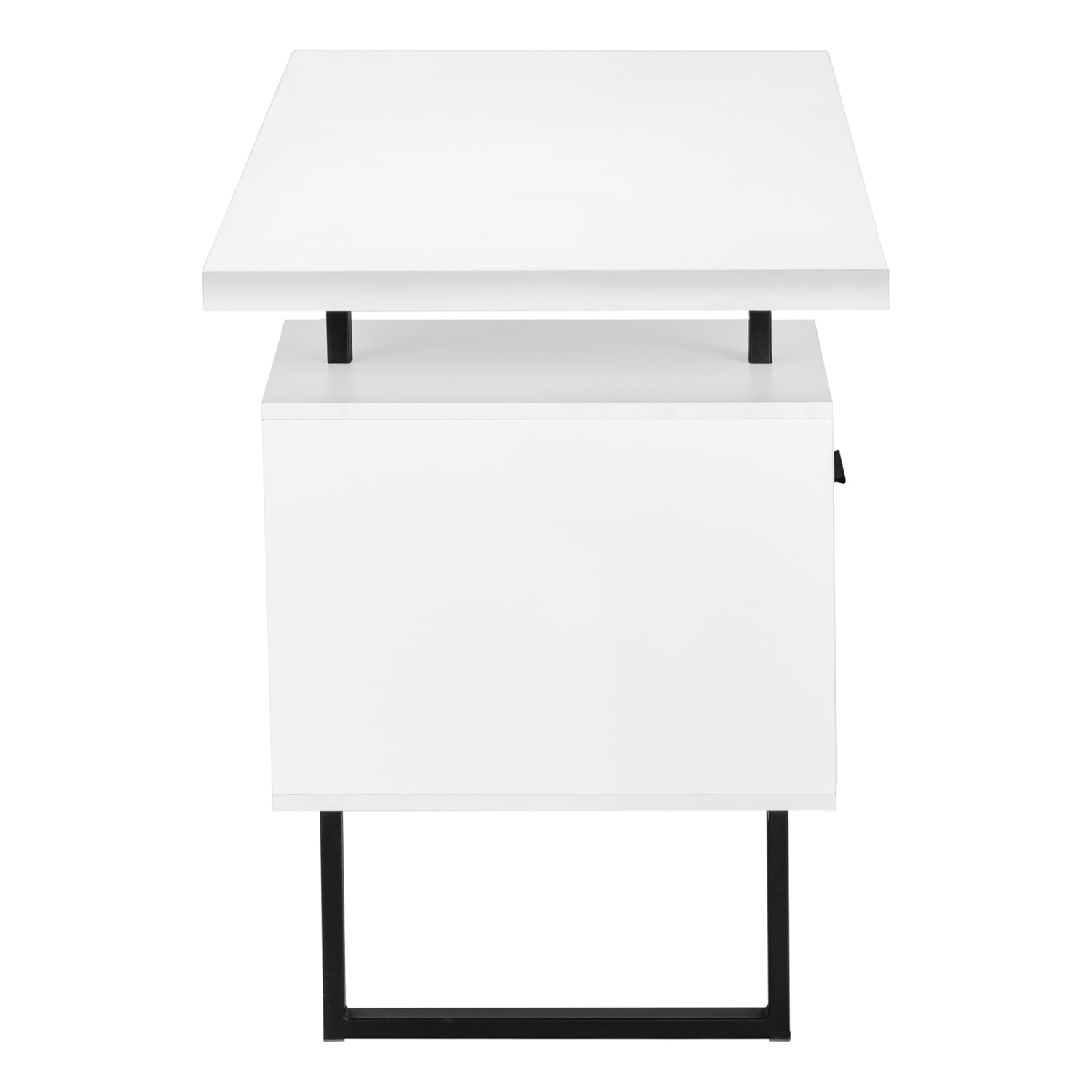 Monarch Specialties Computer Desk, Home Office, Laptop, Storage Drawers, 60"L, Work, White Laminate