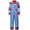 Blue, variant on CHOYURME CHONYURM Kids Evil Doll Costume Red Blue Striped Jumpsuit Halloween Spooky Cosplay Suit