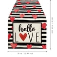 thumbnail image 3 of ⚡ Big Sale ! Valentine's Day Table Flag Heart Pattern Holiday Decoration Heat Insulation Linen Tablecloth, 3 of 5