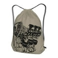 thumbnail image 3 of XMXT Waterproof Gym Bag, Retro Mechanical Pattern Drawstring Backpack for Men, m, 3 of 8
