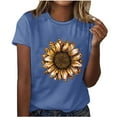 thumbnail image 1 of Camisetas de Manga Corta para Mujeres de Longitud Regular de Poliéster Sólido, Camiseta de Fiesta de Mayo Y Blusa Del Festival para la Primavera Y el Verano, 1 of 3