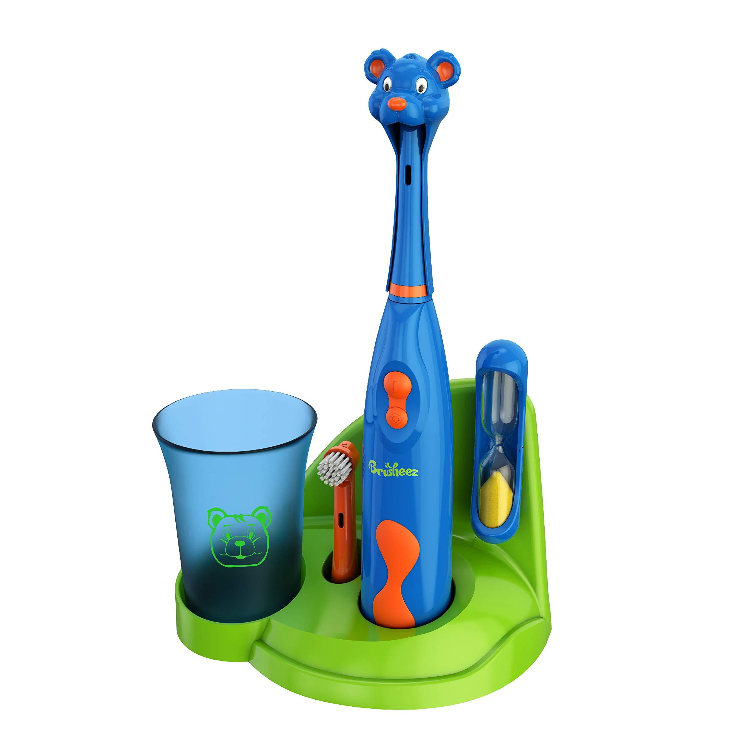 Brusheez Kid's Electric Toothbrush Set Buddy The Bear Includes BatteryPowered Toothbrush, 2