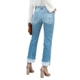 thumbnail image 3 of Womens Jeans Casual Straight Leg High Waist Comfortable Denim Pants Slim Fit Trousers for Women BU2 S, 3 of 5