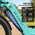 thumbnail image 3 of Actbest Cozy Electric Bike for Adults, 750W Motor 48V 15.6AH Removable Battery,7 Speed,Front Suspension, Wide Saddle, 24"x3.0" Fat Tire E-Mountain Bicycle, APP Control, 3 of 7