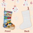 thumbnail image 3 of Agente Especial Oso Tema: Calcetines de Navidad, fino lino blanco para colgar en escaleras y chimenea, decoración navideña para el hogar, regalo de Navidad.54cm×38cm, 3 of 5