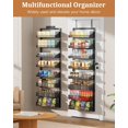 thumbnail image 2 of 8-Tier Over the Door Pantry Organizer, Large Metal Door Spice Rack with Adjustable Basket, 2 in 1 Wall Mount or Hanging Heavy-Duty Pantry Door Storage Shelf for Kitchen and Bathroom, Black, 2 of 14
