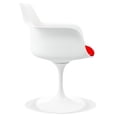 thumbnail image 4 of Aron Living Rose 18" Mid-Century Plastic and Metal Armchair in Red, 4 of 6
