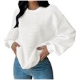 thumbnail image 2 of Trendsetting Women's Apparel Fashion Plus Size Women's New Round Neck Solid Color Fashionable And Comfortable Casual Long Sleeved Sweatshirt, 2 of 6