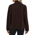 thumbnail image 3 of Fleece Jacket Women with 6 Pockets Lightweight Full Zip Coat Winter Fall Outerwear for Hiking,Travel, L, 3 of 3