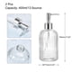 thumbnail image 2 of Dispensadores de Jabón Unique Bargains Juego 13.5Oz Vidrio Plato Mano con Bombas para Cocina Baño 2uds Transparente dispensadores de jabón de encimera, 2 of 5