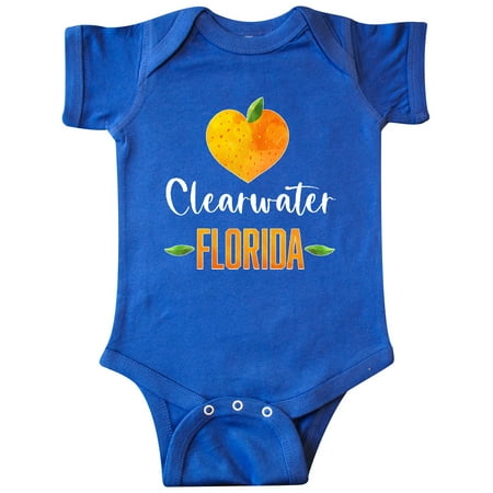 

Inktastic Clearwater Florida Orange in Heart Gift Baby Boy or Baby Girl Bodysuit
