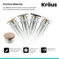 thumbnail image 3 of KRAUS Pop-Up Drain with Porcelain Ceramic Top for Bathroom Sink without Overflow, Gloss Beige, 3 of 7