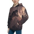 thumbnail image 2 of Fotbe Dinosaur Moonlit Forest Pattern Youth Pullover Hooded Sweatshirt, Boys Hoodie, Kangaroo Pocket Hoodie for Kids Girls -Medium, 2 of 6