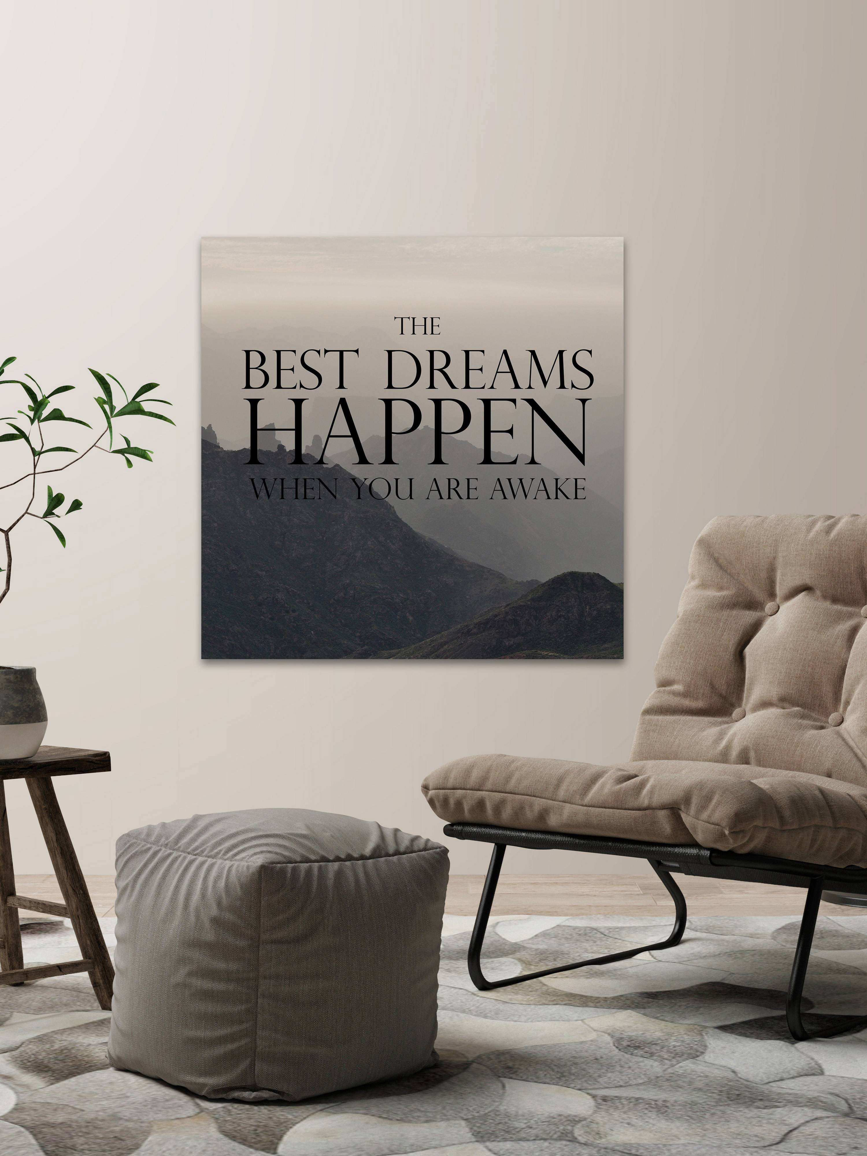 Marmont Hill Best Dreams Happen Canvas Wall Art