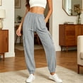 thumbnail image 7 of Guluxicc Women's Cargo Pants with Multi Pocket Drawstring Elastic Waist Jogger Trousers for Workout Everyday Wear Fall Winter, 7 of 7