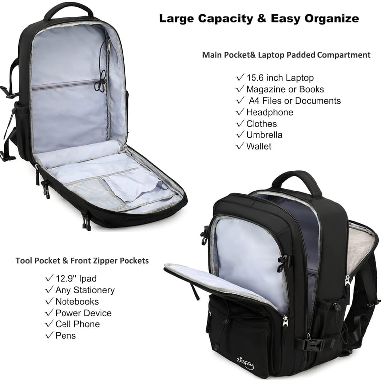 backpacks for ipad and laptop and books Focdod Backpack Women Bookbag: 17 inch Work with Pouch Pocket for Large Capacity Cup & USB Charger College Book Bag Travel Business Nurse Teacher Bookbags Anti-theft Back Pack in USB port The 5 Best Laptop Backpacks