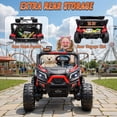 thumbnail image 5 of Joyracer 4WD 24 Volt Ride on Toys, 2 Seater Electric Cars, Birthday Gift for Kids with 800W Motors, Remote Control, Bluetooth, LED Light, Red, 5 of 9