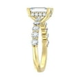 thumbnail image 4 of ARAIYA FINE JEWELRY 10K Yellow Gold Emerald and Round Shape Lab Grown Diamond Prong-Set Engagement Ring Size 5 (2 cttw, D-F Color, VS Clarity), 4 of 6