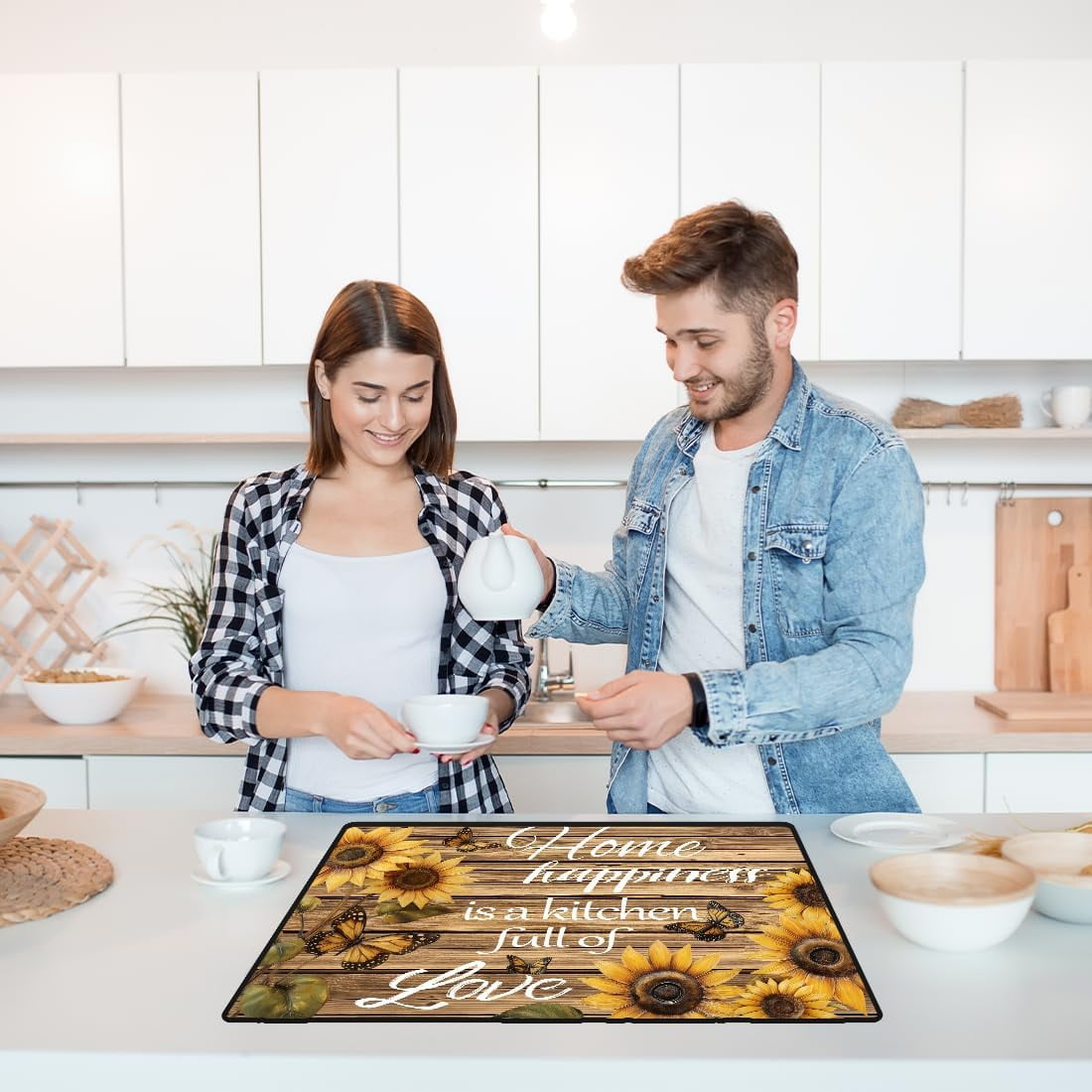 Electric Stove Cover 20.47x28.35" Stove Top Cover for Electric Stove Foldable Glass Cooktop Protector Non-Slip Top Protector Mat for Electric Stove (Sunflower) Colorful