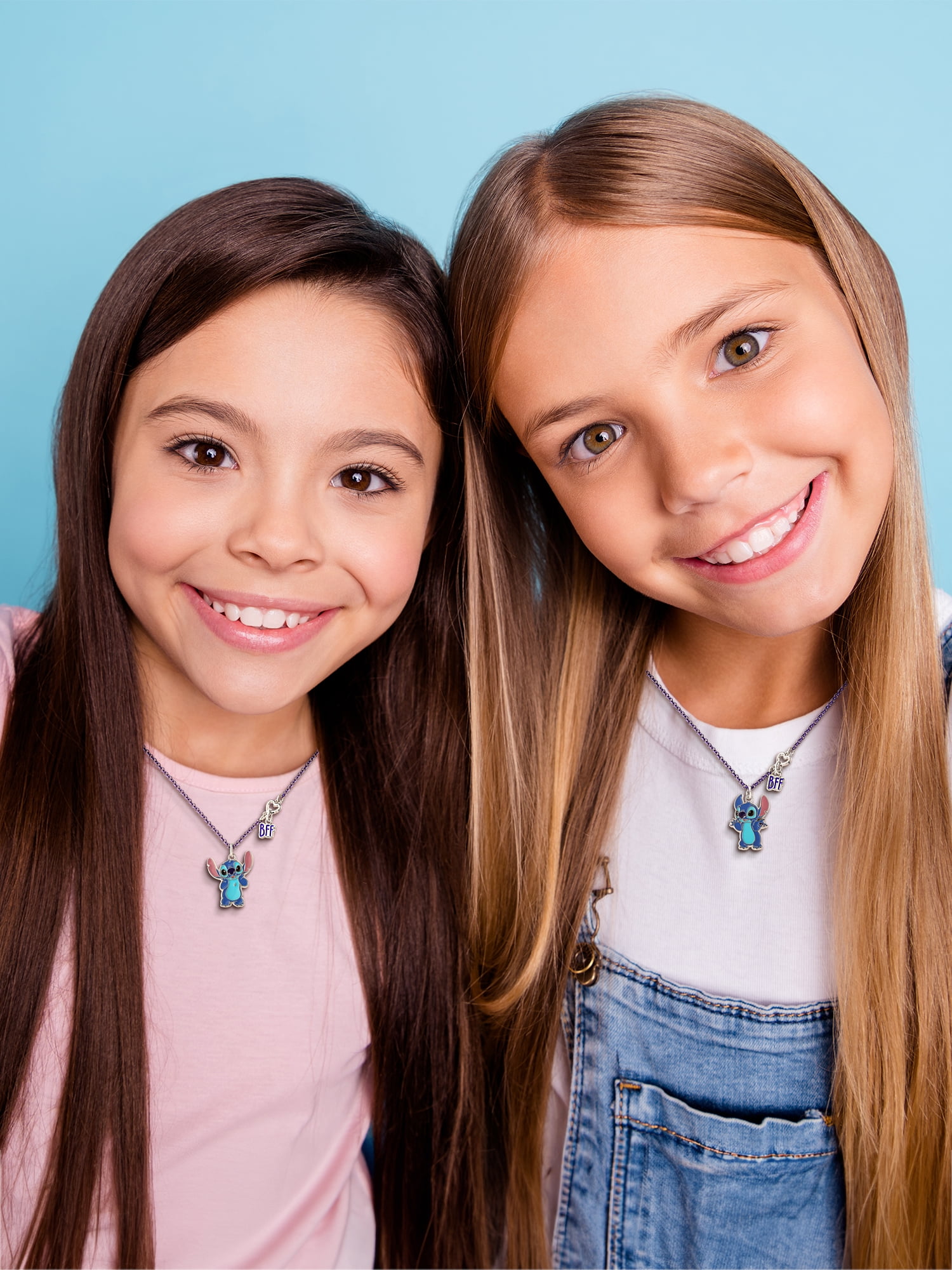Disney Girls/Tween Lilo & Stitch Best Friends Necklace, Set of 2 with BFF Charm, 18"