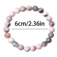 thumbnail image 4 of Pulsera hecha a mano de piedra natural Negro y cuentas de cordón elástico con intrincado diseño trenzado para mujeres y hombres, 4 of 7