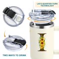 thumbnail image 3 of Vaso SUFAVN con diseño de girasoles con monograma, 1,2 L, para mujer, 3 of 7