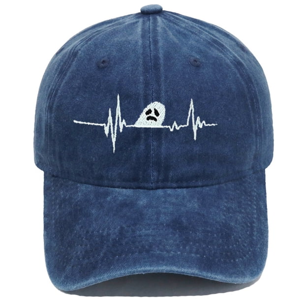 Gorra de béisbol lisa de algodón con corazón bordado