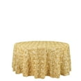 Efavormart 120" Wholesale Round Table Cover CHAMPAGNE Grandiose Rosette ...