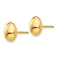 thumbnail image 2 of 14K Yellow Gold Earring Button Women'S 10 mm Polished Post Earrings, 2 of 3