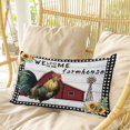 thumbnail image 4 of Farmhouse Rooster Pillow Covers, Linen Long Throw Pillow Case, Rustic Red Barn Windmill Sunflowers Holiday Pillow Protector Decorative Cushion Cover for Living Room/Bedroom 24" x 36", 4 of 8