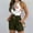 Green, variant on WILLBEST Women's Casual Shorts Suit Set Sleeveless Vest Top Floral Print Two Piece Outfit Summer Fashion Comfortable Stylish Wear