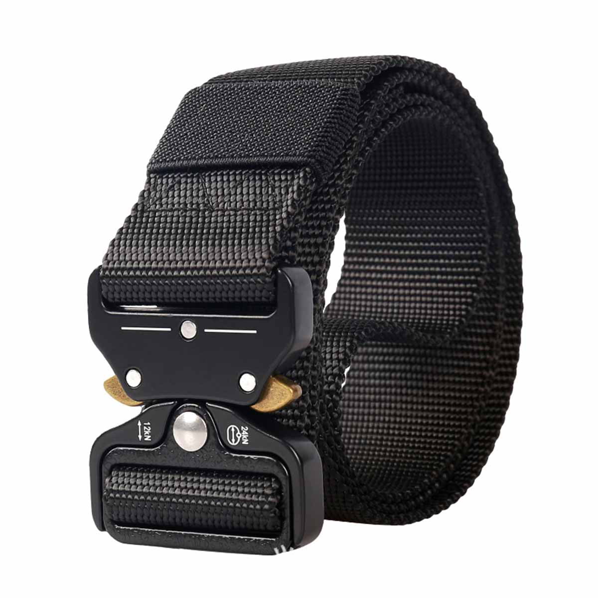 Camping & Backpacking Accessory Webbing Strap with Buckle 125cm 25mm Black 