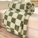 thumbnail image 4 of Fasiaou Buffalo Check Fleece Throw Blanket | Checkered Plaid Flannel Blanket | Soft Velvet Lightweight Microfiber Blanket for Couch Sofa | 50x60 Inches Green, 4 of 6