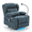 Denim Blue-Style 2, variant on Power Recliner Sofa with 8-Point Massage, Lumbar Heating, LED Strip Light, Cup Holder, Side Pocket, Phone Holder, Reclining Loveseat for Home Theater, Faux Leather, Black